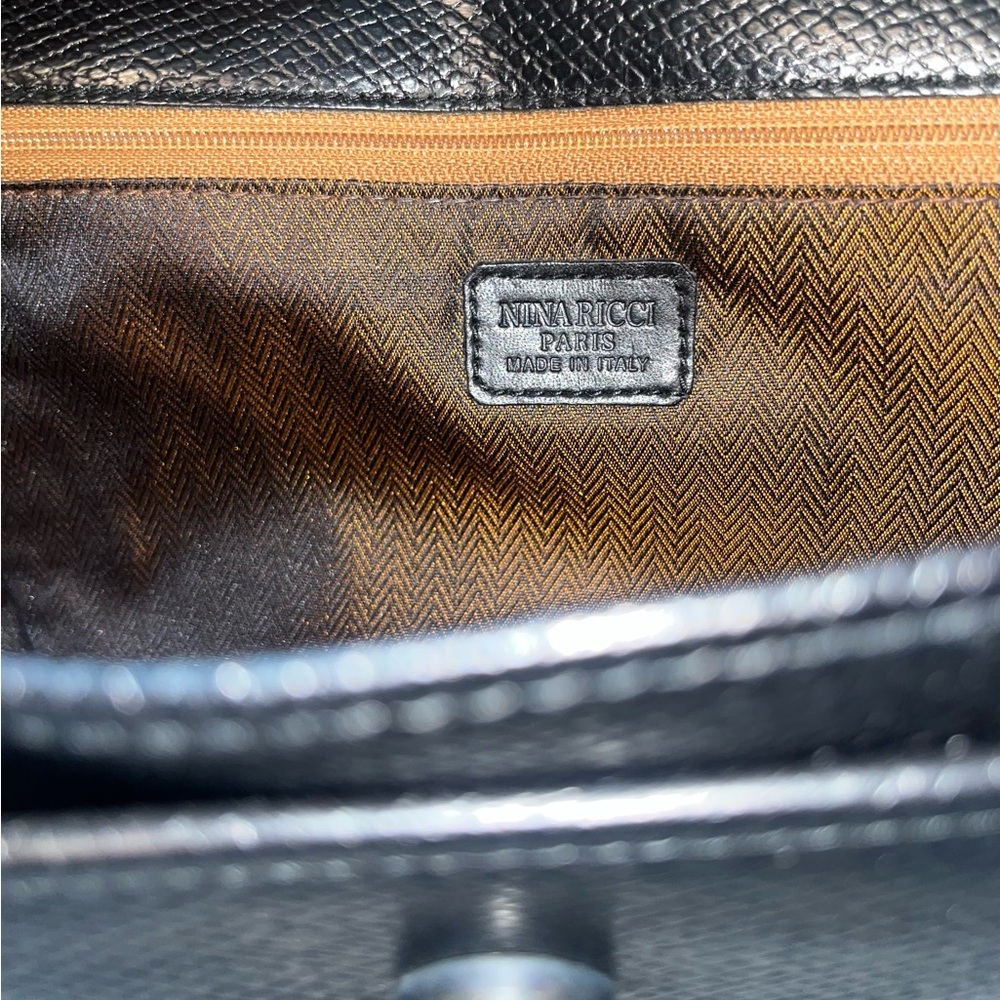 Nina Ricci Black Leather Clutch/Wristlet - Picture 10 of 13